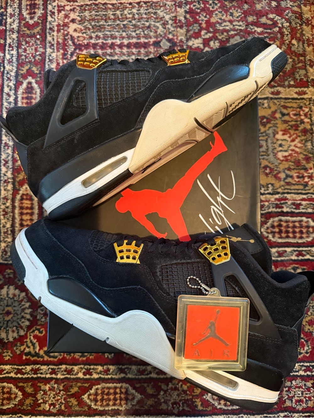 Jordan 4 Retro Royalty - Black and Gold Sneakers